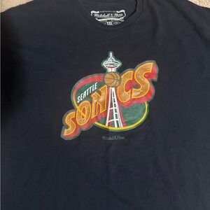 Mitchell & Ness Black Graphic Tee